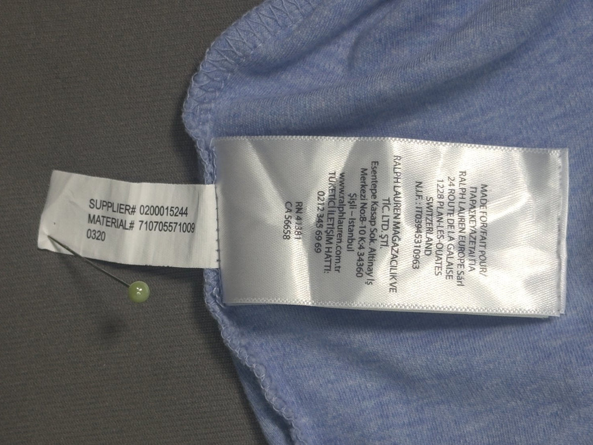 POLO RALPH LAUREN LIGHT BLUE HEATHER POLO (M)