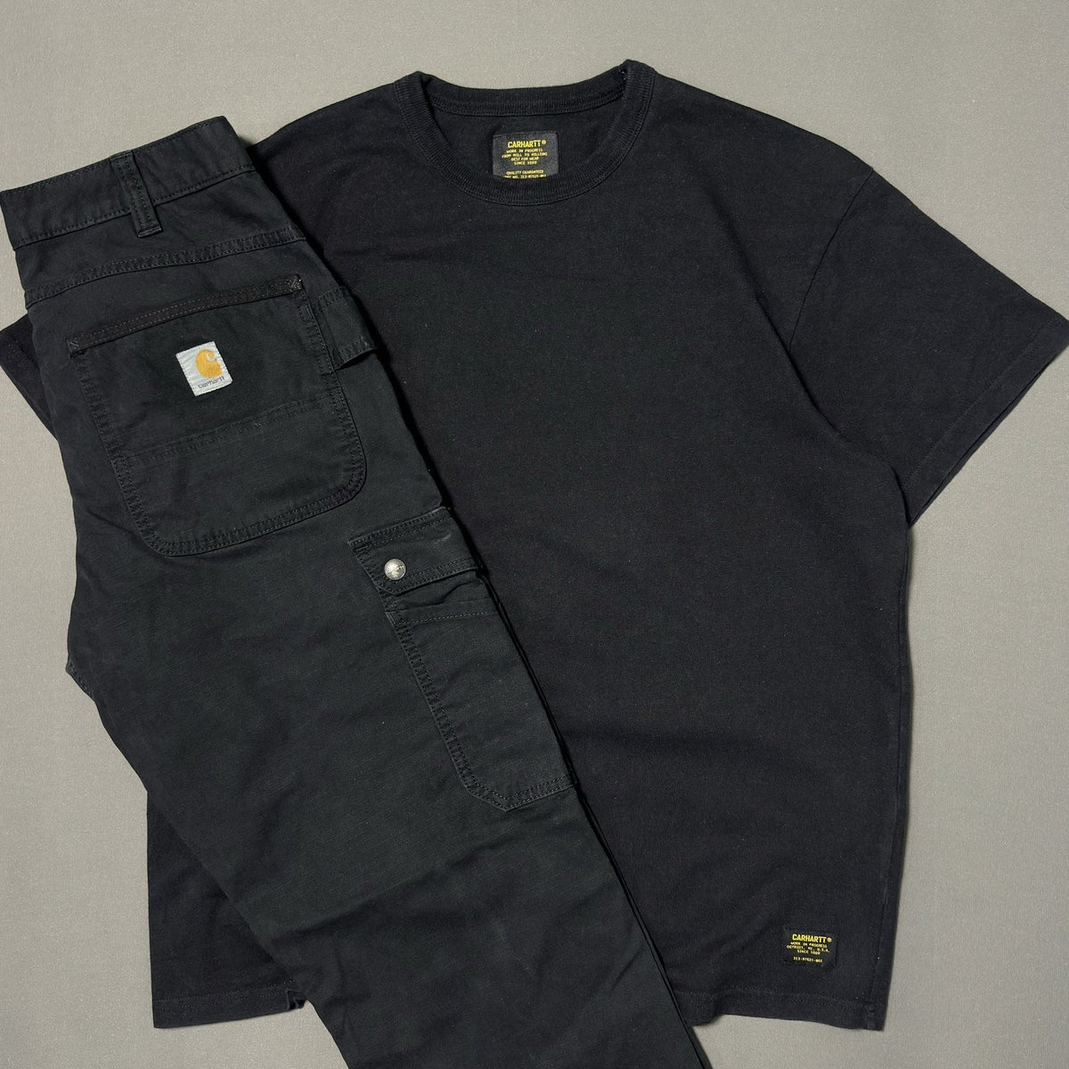 CARHARTT WIP BLACK HEAVYWEIGHT MILITARY TEE (M|L)