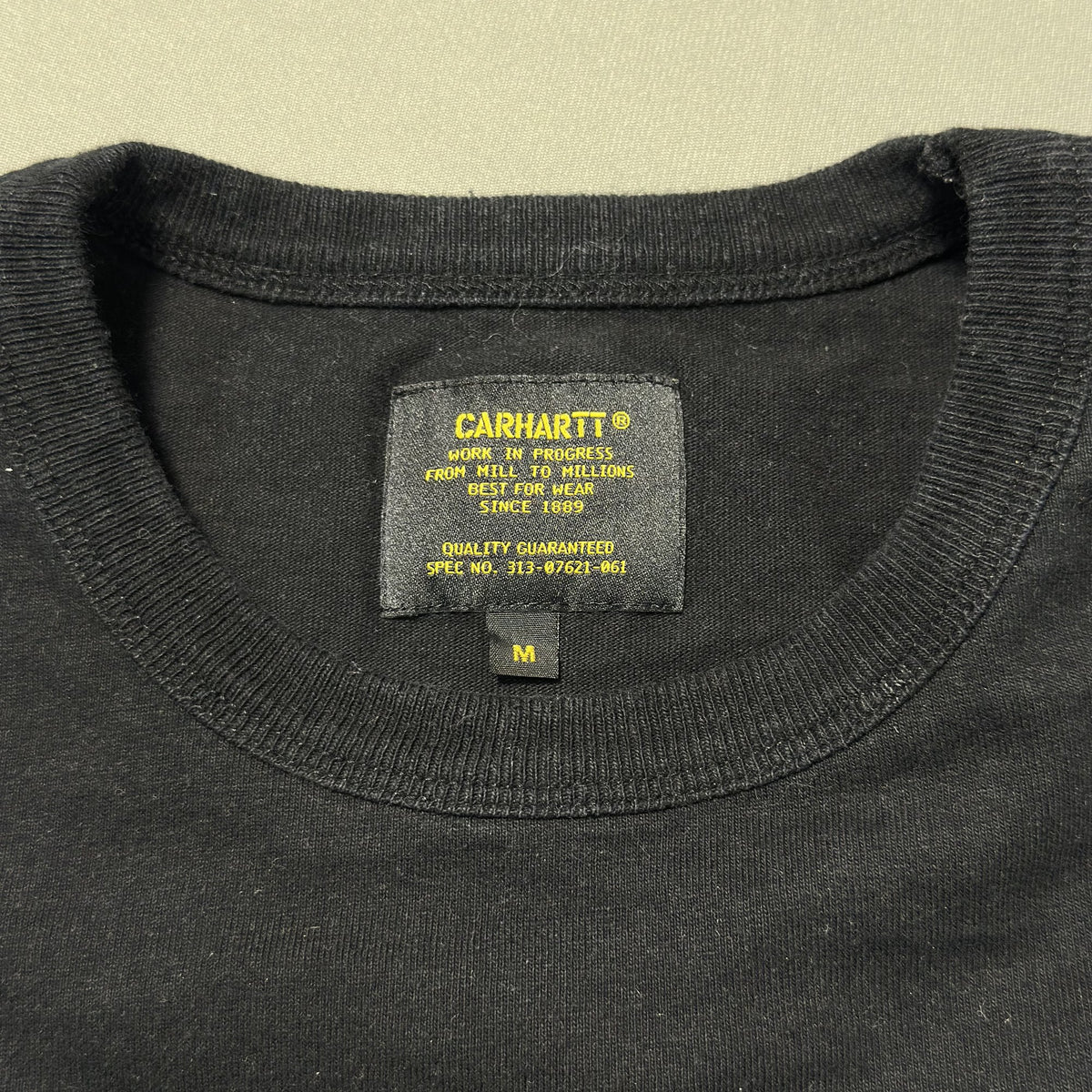 CARHARTT WIP BLACK HEAVYWEIGHT MILITARY TEE (M|L)