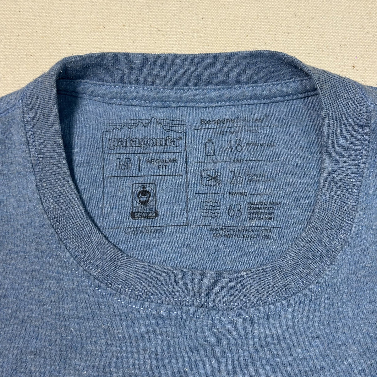PATAGONIA FITZ ROY LOGO SUN-FADED TEE  (M)