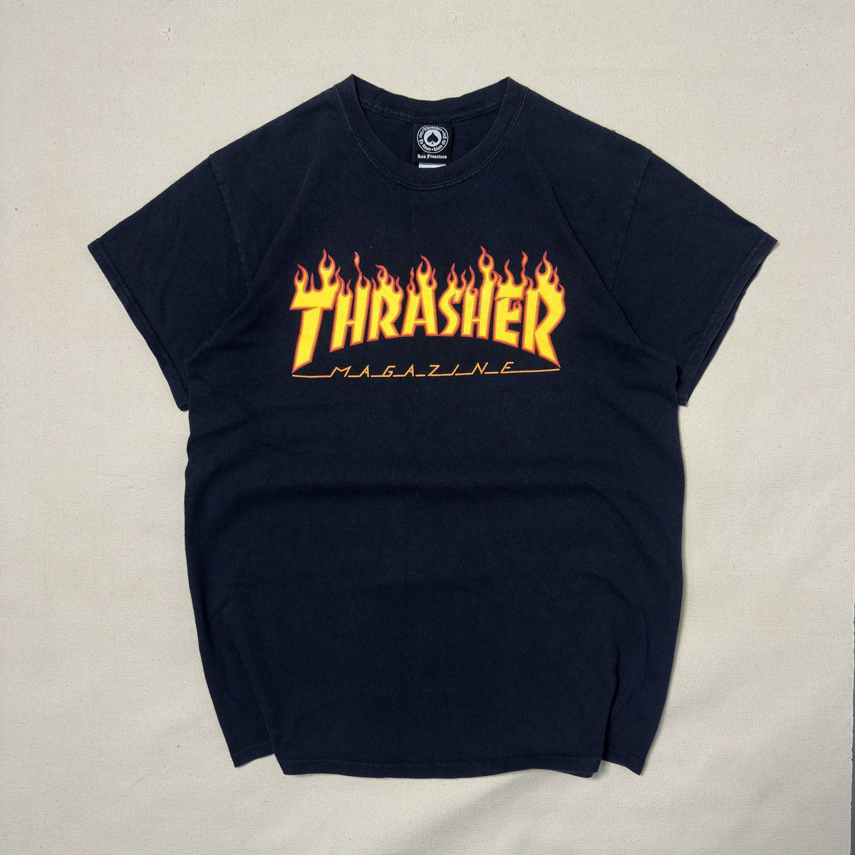 HRASHER FLAME LOGO BLACK TEE (S|M)