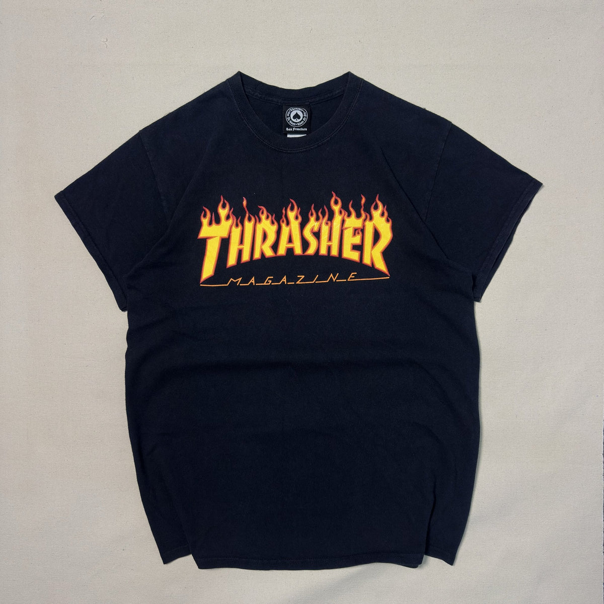 HRASHER FLAME LOGO BLACK TEE (S|M)