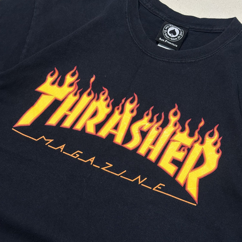 HRASHER FLAME LOGO BLACK TEE (S|M)