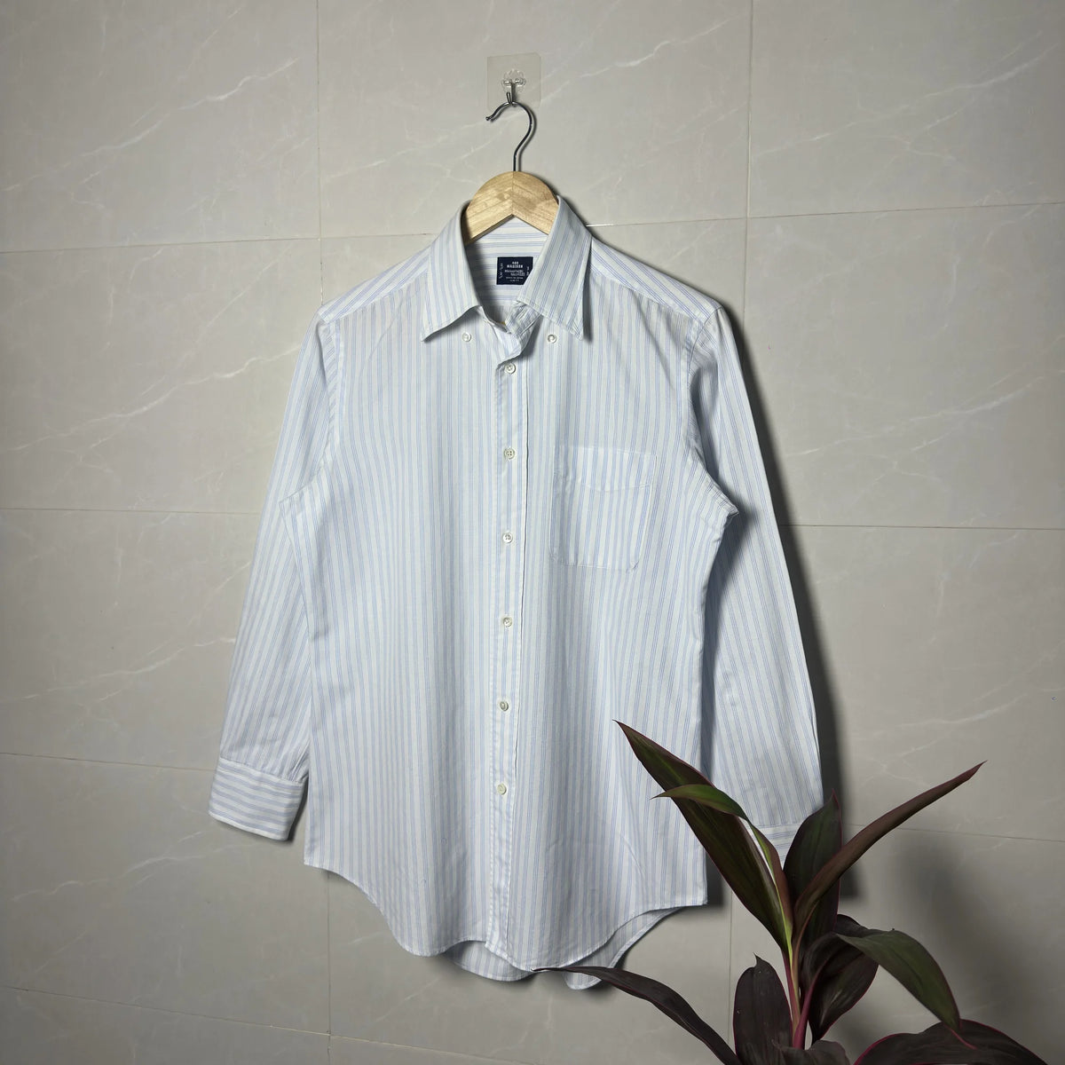 MAKER’S SHIRT KAMAKURA 400 MADISON STRIPED SHIRT (S|M)