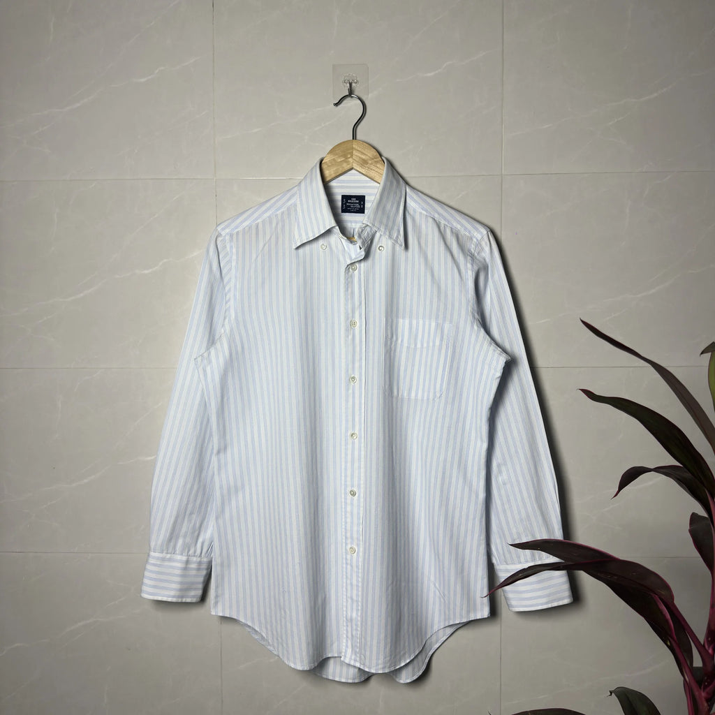 MAKER’S SHIRT KAMAKURA 400 MADISON STRIPED SHIRT (S|M)