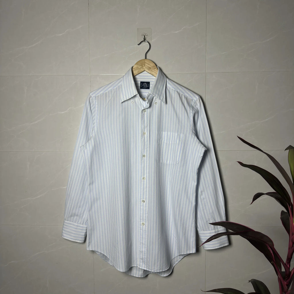 MAKER’S SHIRT KAMAKURA 400 MADISON STRIPED SHIRT (S|M)