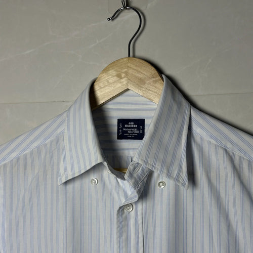 MAKER’S SHIRT KAMAKURA 400 MADISON STRIPED SHIRT (S|M)