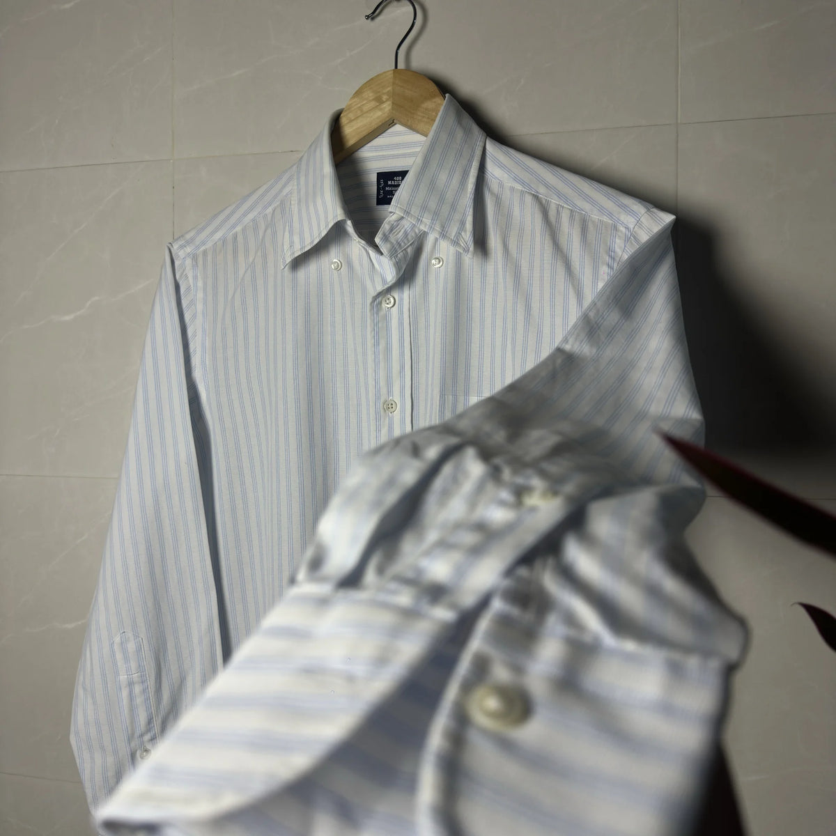 MAKER’S SHIRT KAMAKURA 400 MADISON STRIPED SHIRT (S|M)