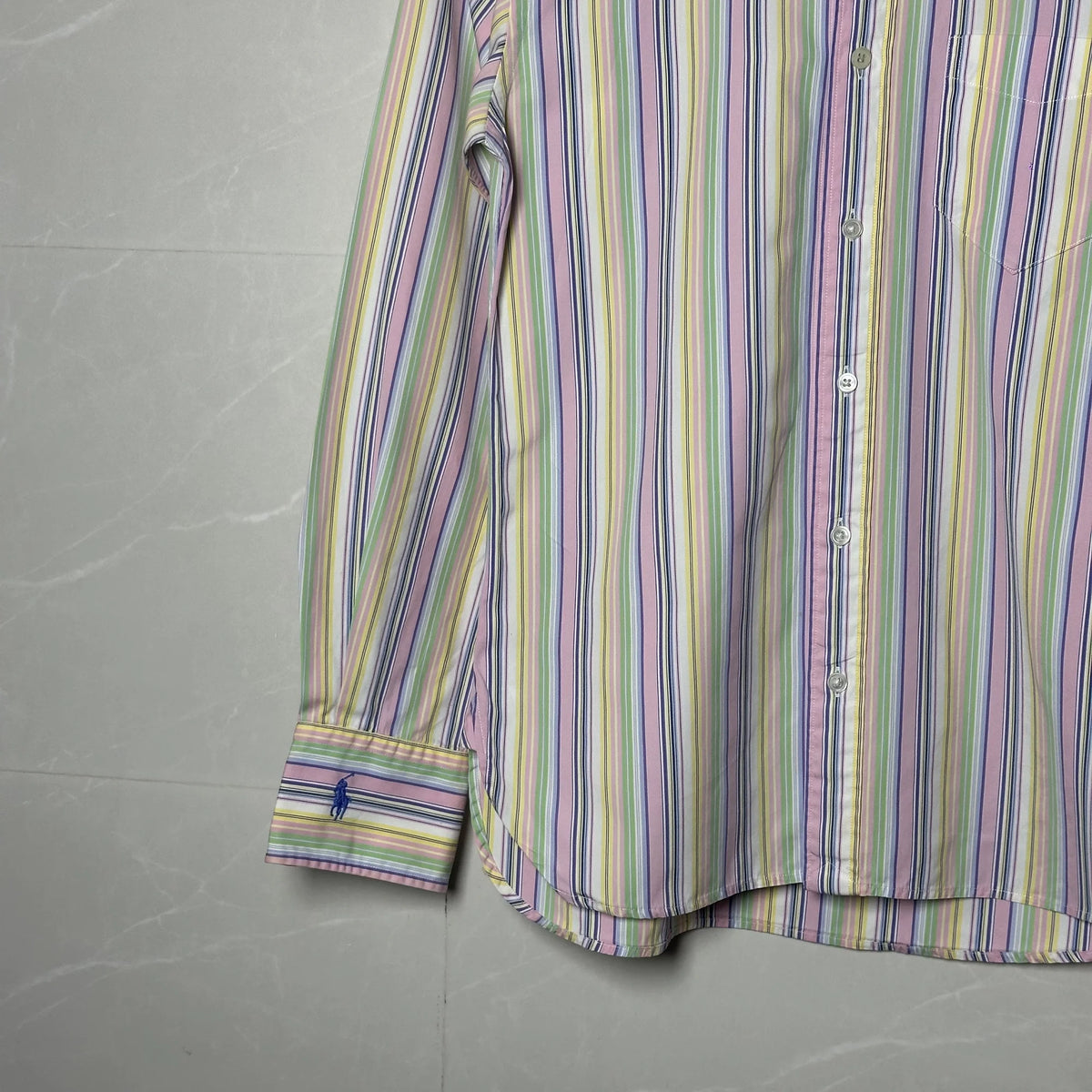 RALPH LAUREN PASTEL CANDY STRIPE SHIRT (XS|S)