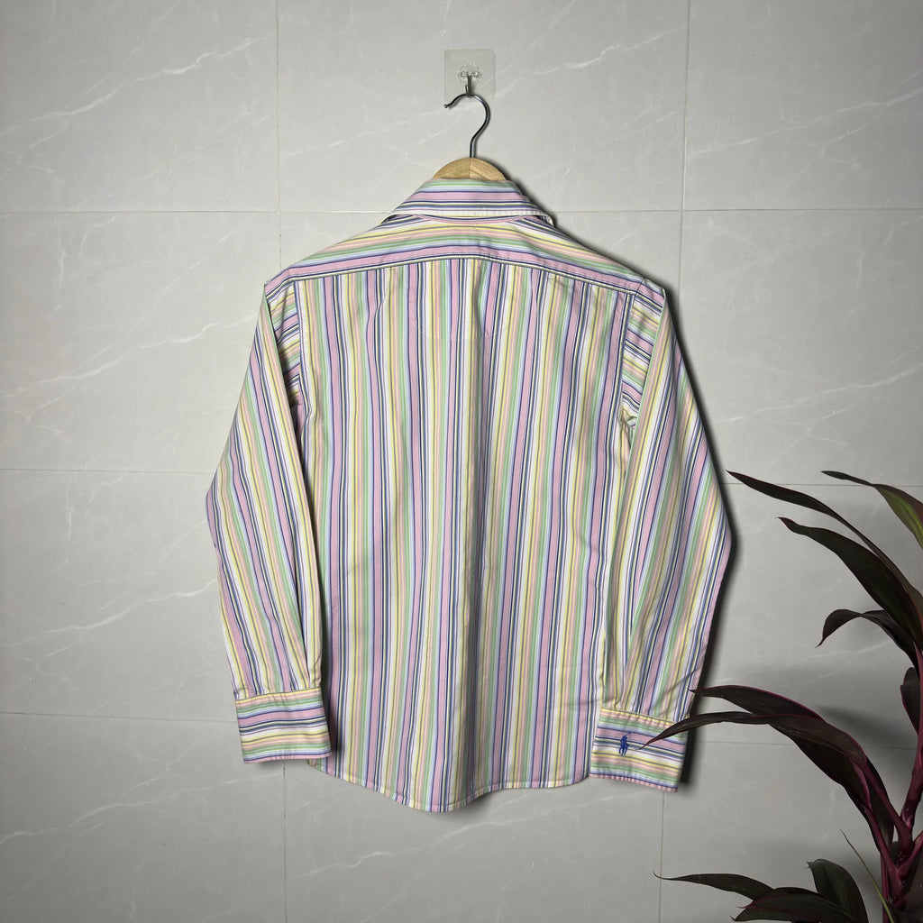 RALPH LAUREN PASTEL CANDY STRIPE SHIRT (XS|S)