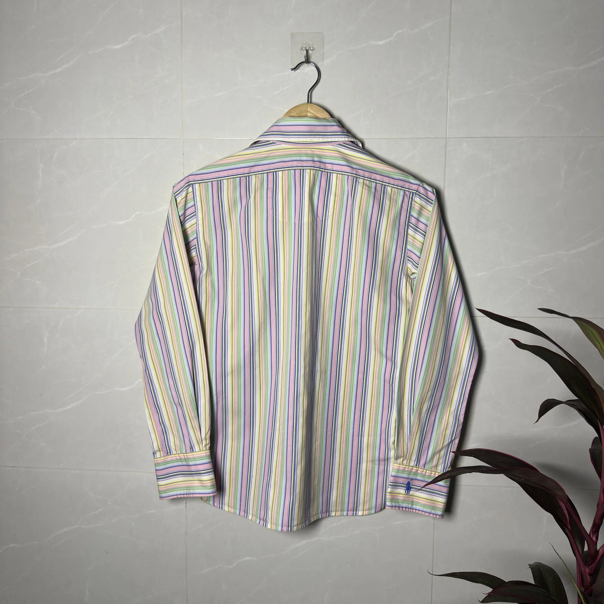 RALPH LAUREN PASTEL CANDY STRIPE SHIRT (XS|S)