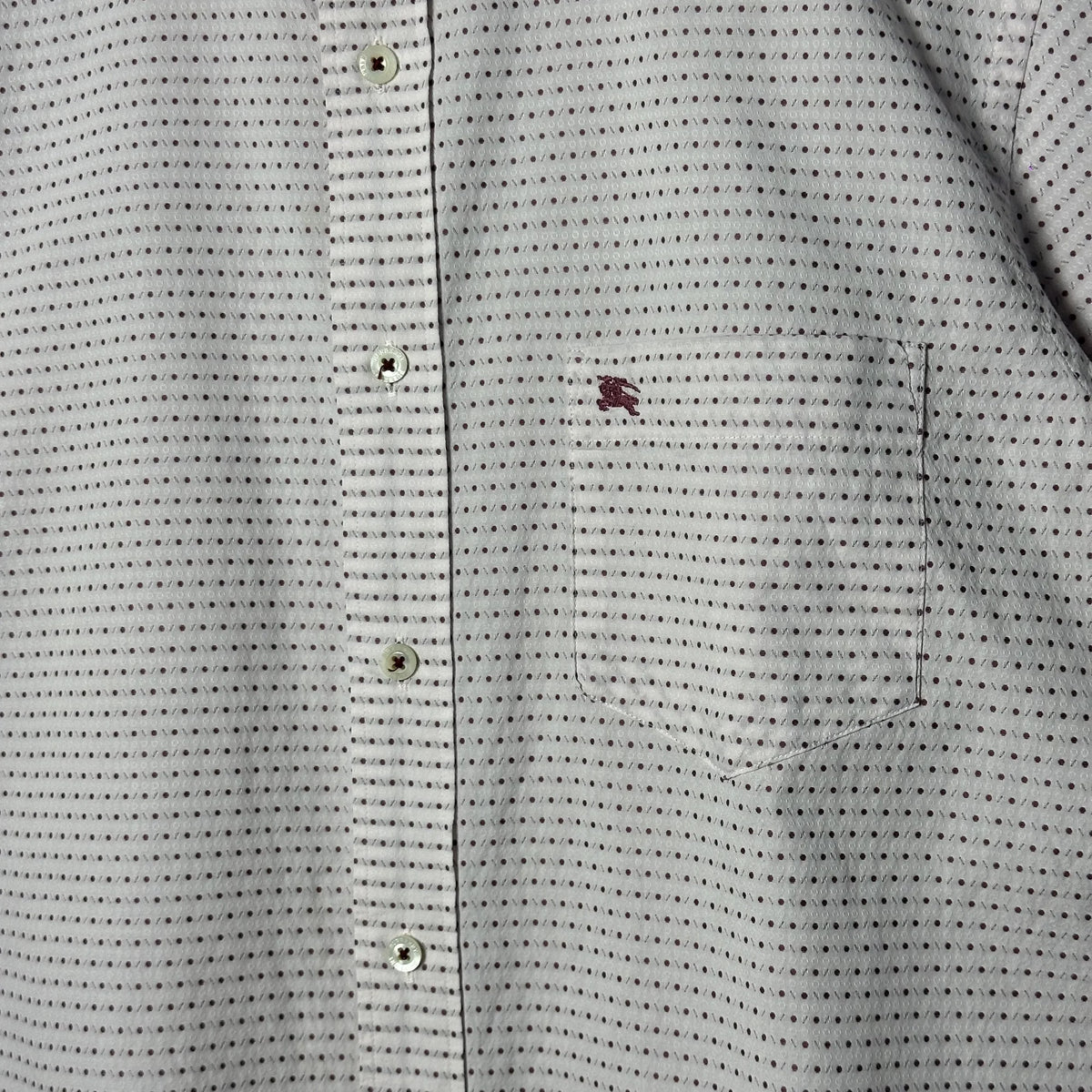 BURBERRY LONDON MICRO-PATTERN SHORT SLEEVE SHIRT (M|L)