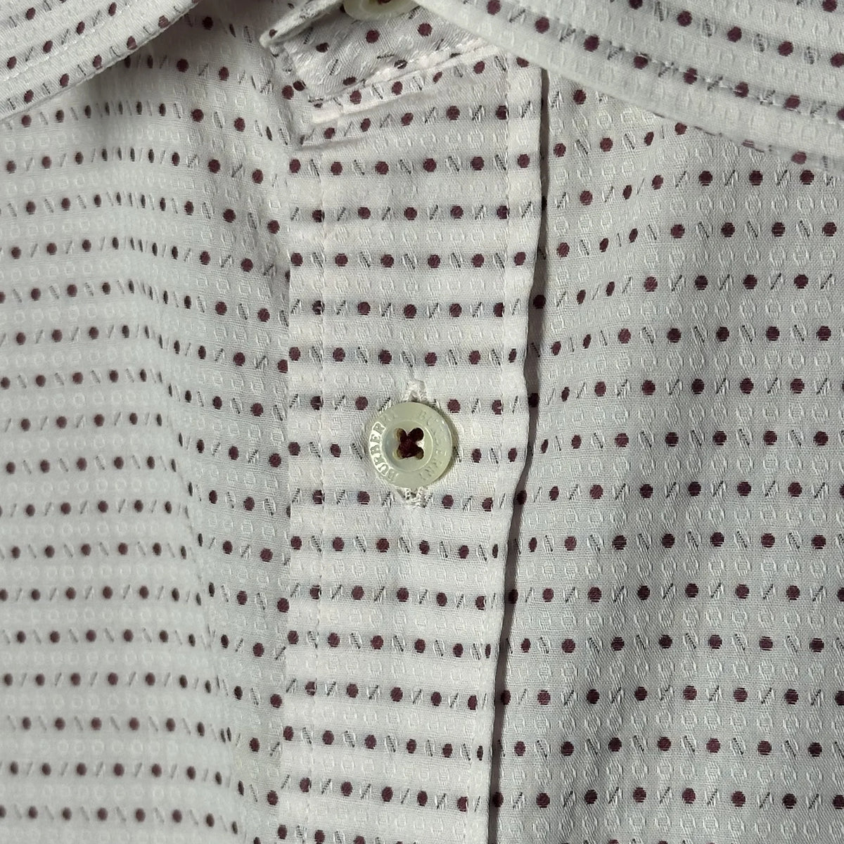 BURBERRY LONDON MICRO-PATTERN SHORT SLEEVE SHIRT (M|L)