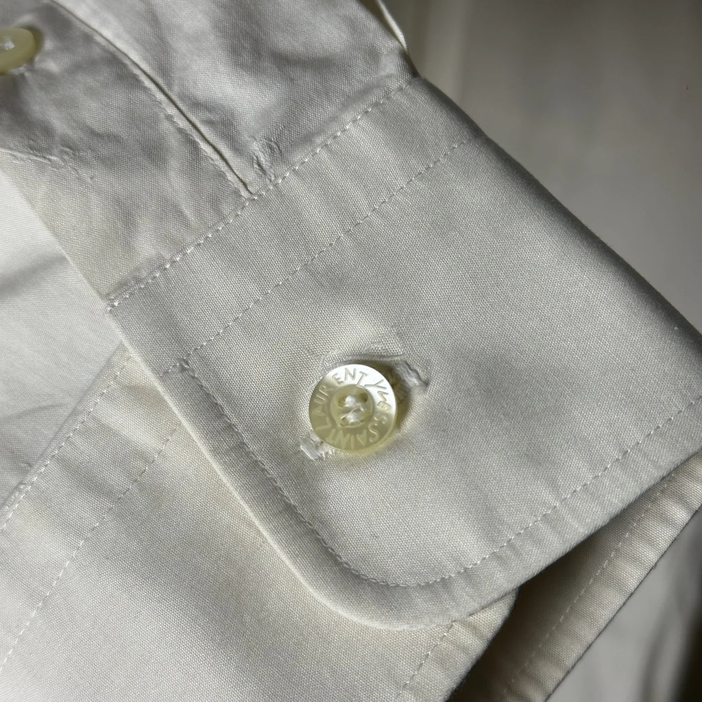 90s YVES SAINT LAURENT MONOGRAM JACQUARD SHIRT (S|M)