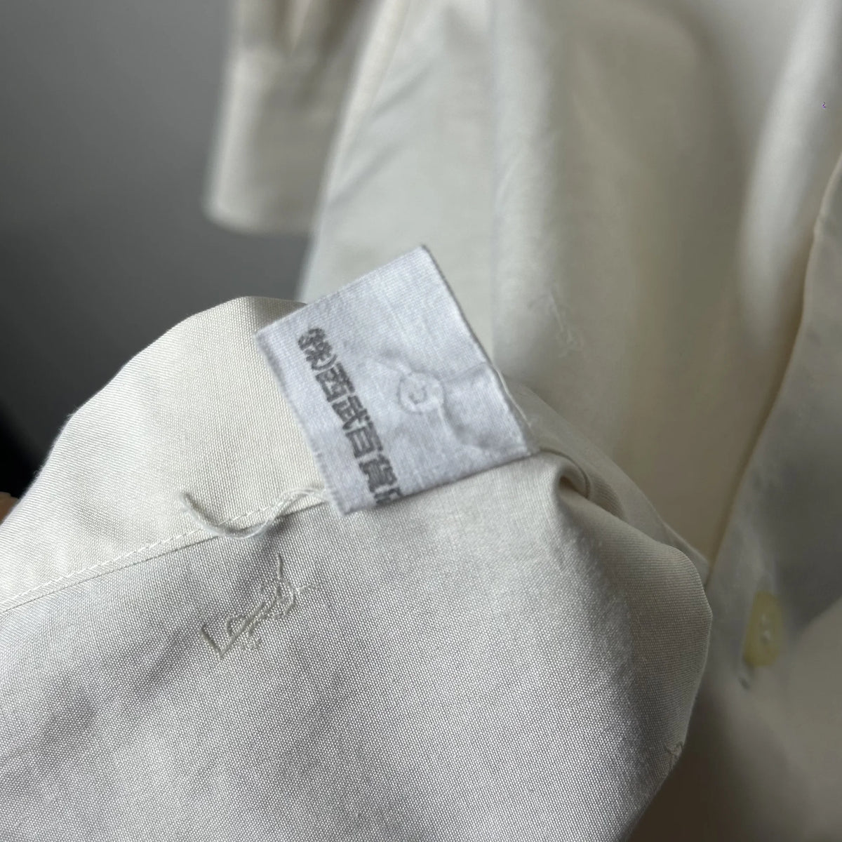 90s YVES SAINT LAURENT MONOGRAM JACQUARD SHIRT (S|M)