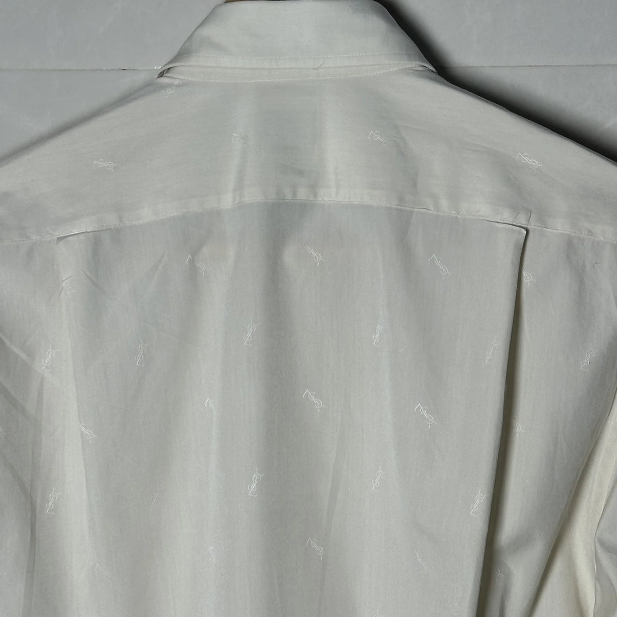 90s YVES SAINT LAURENT MONOGRAM JACQUARD SHIRT (S|M)