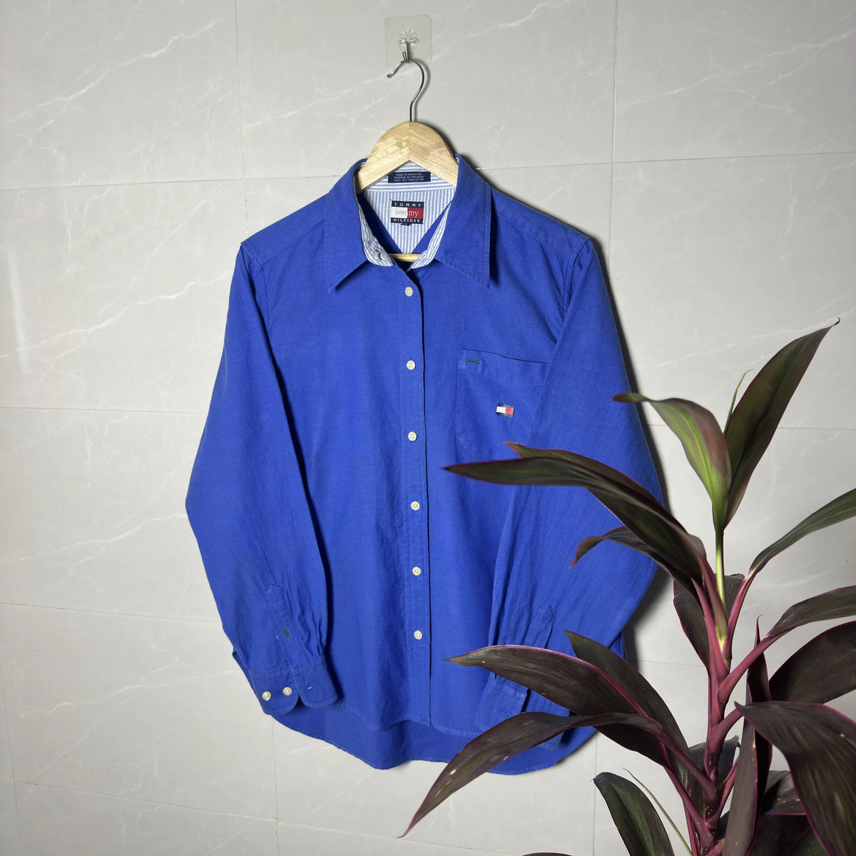 TOMMY HILFIGER COBALT BLUE OXFORD SHIRT (L|XL)