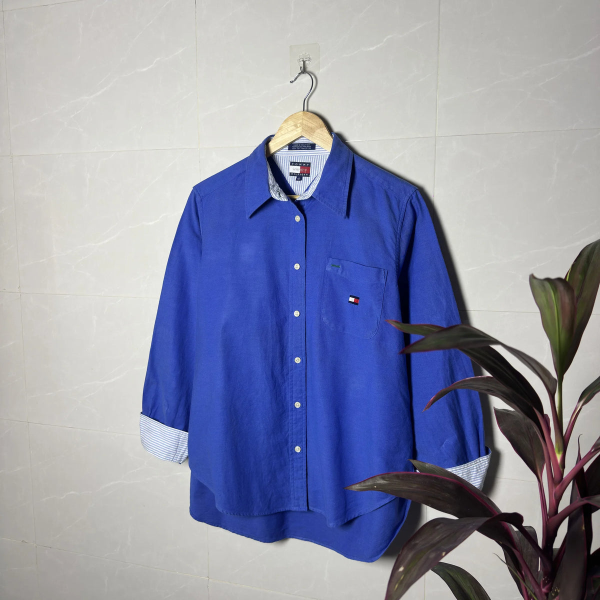 TOMMY HILFIGER COBALT BLUE OXFORD SHIRT (L|XL)