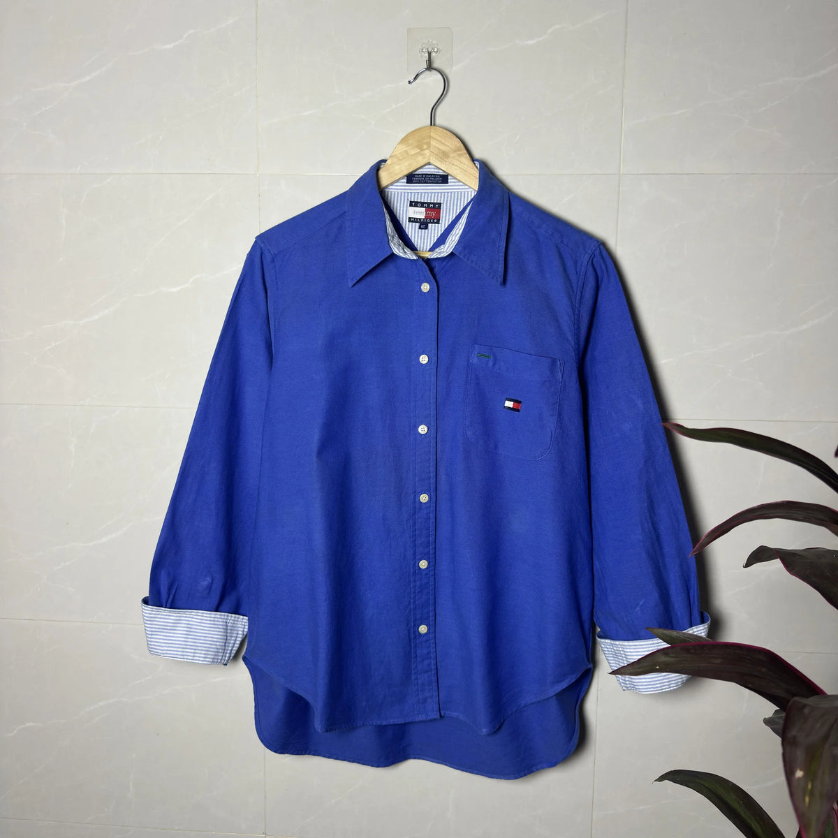 TOMMY HILFIGER COBALT BLUE OXFORD SHIRT (L|XL)