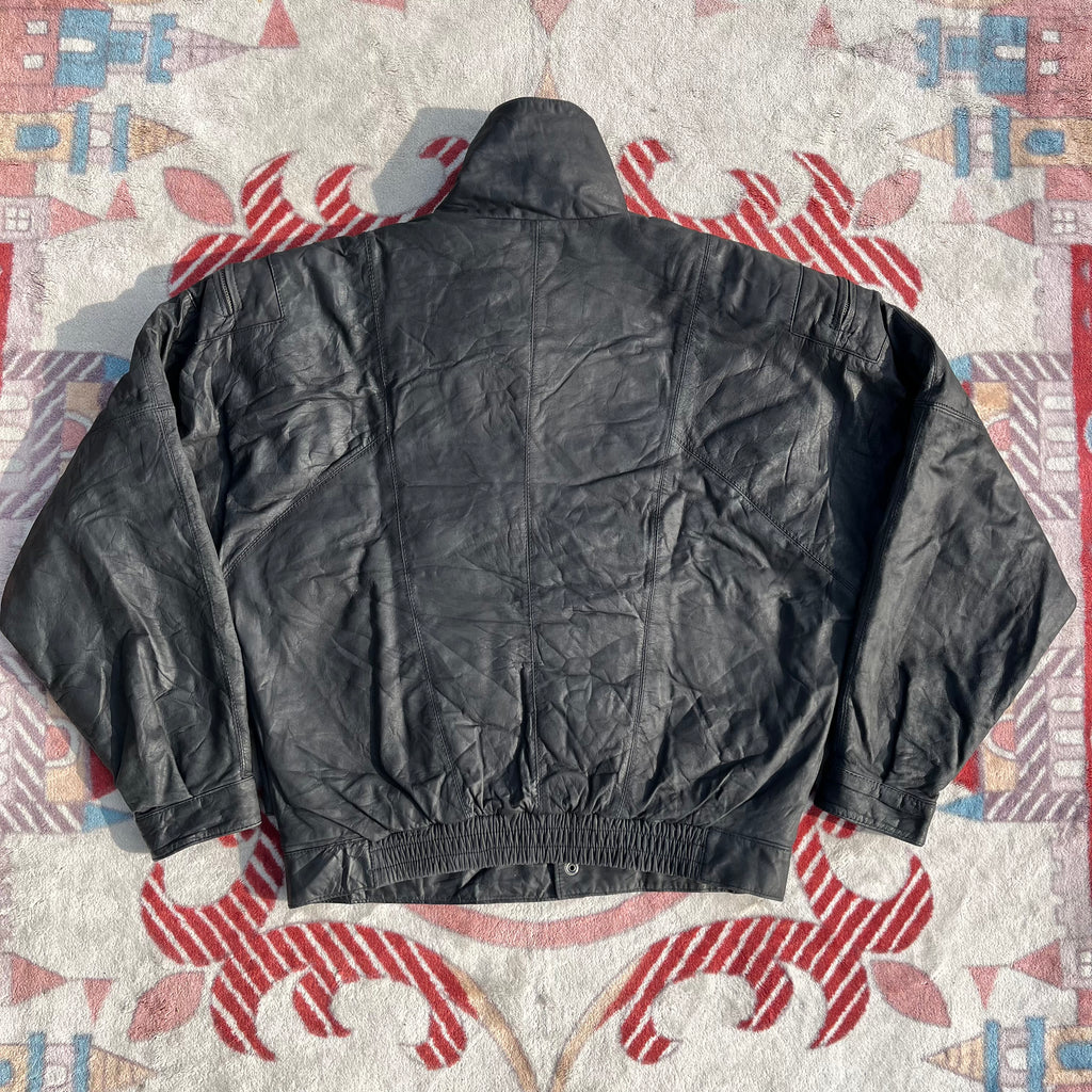 MIRAGE VINTAGE "MAP LINING" LEATHER BOMBER (L|XXL)
