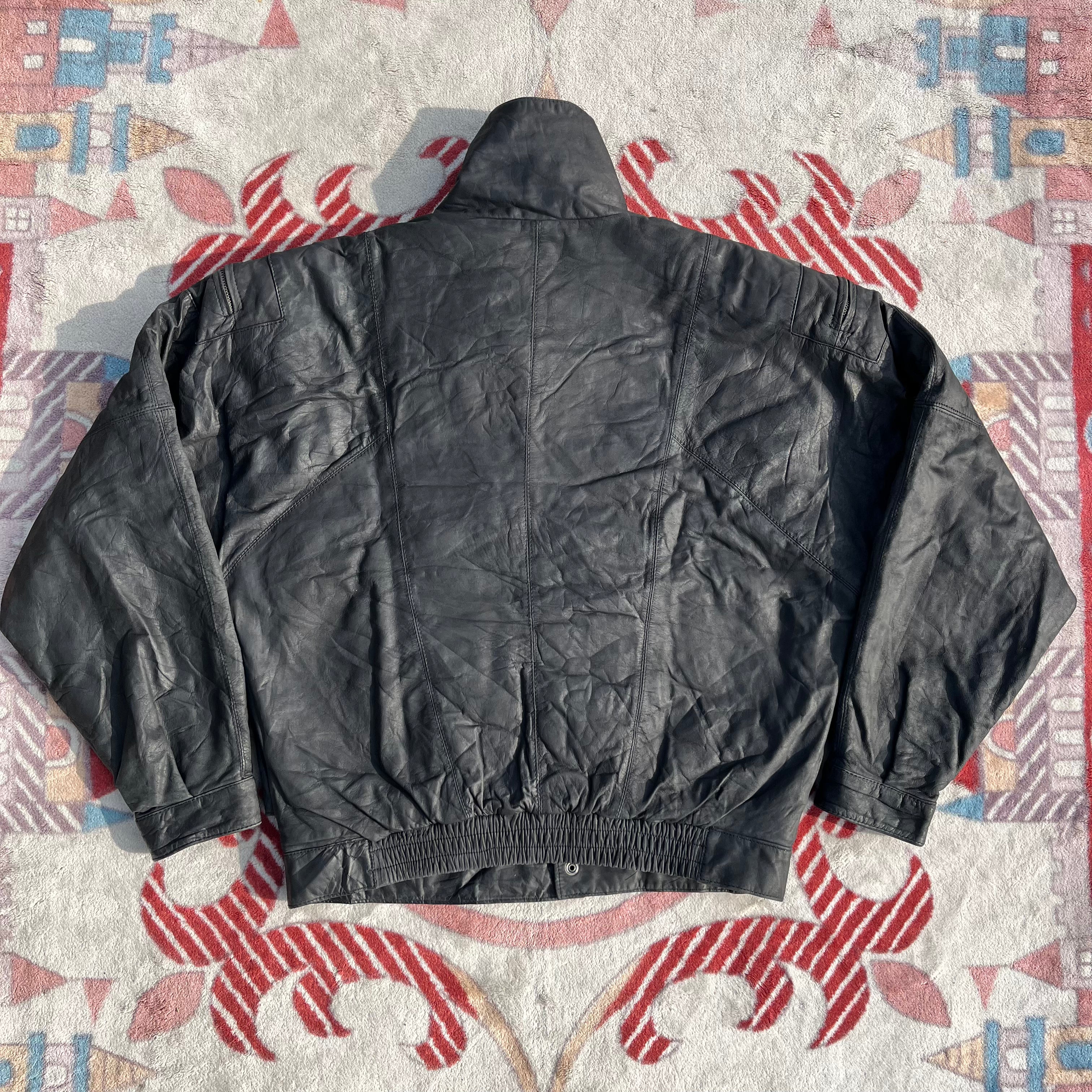MIRAGE VINTAGE "MAP LINING" LEATHER BOMBER (L|XXL)