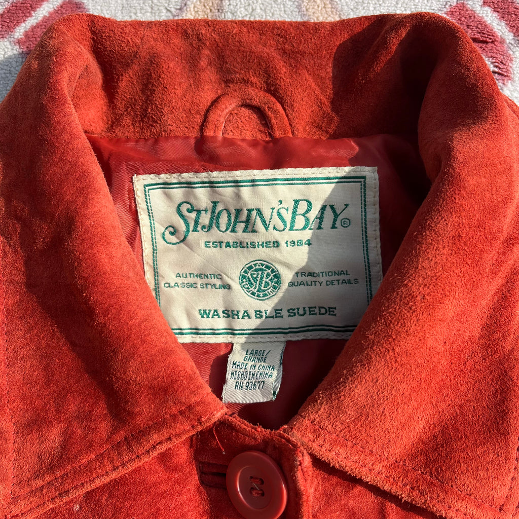ST. JOHN’S BAY VINTAGE SUEDE JACKET 1990s / Y2K (L)