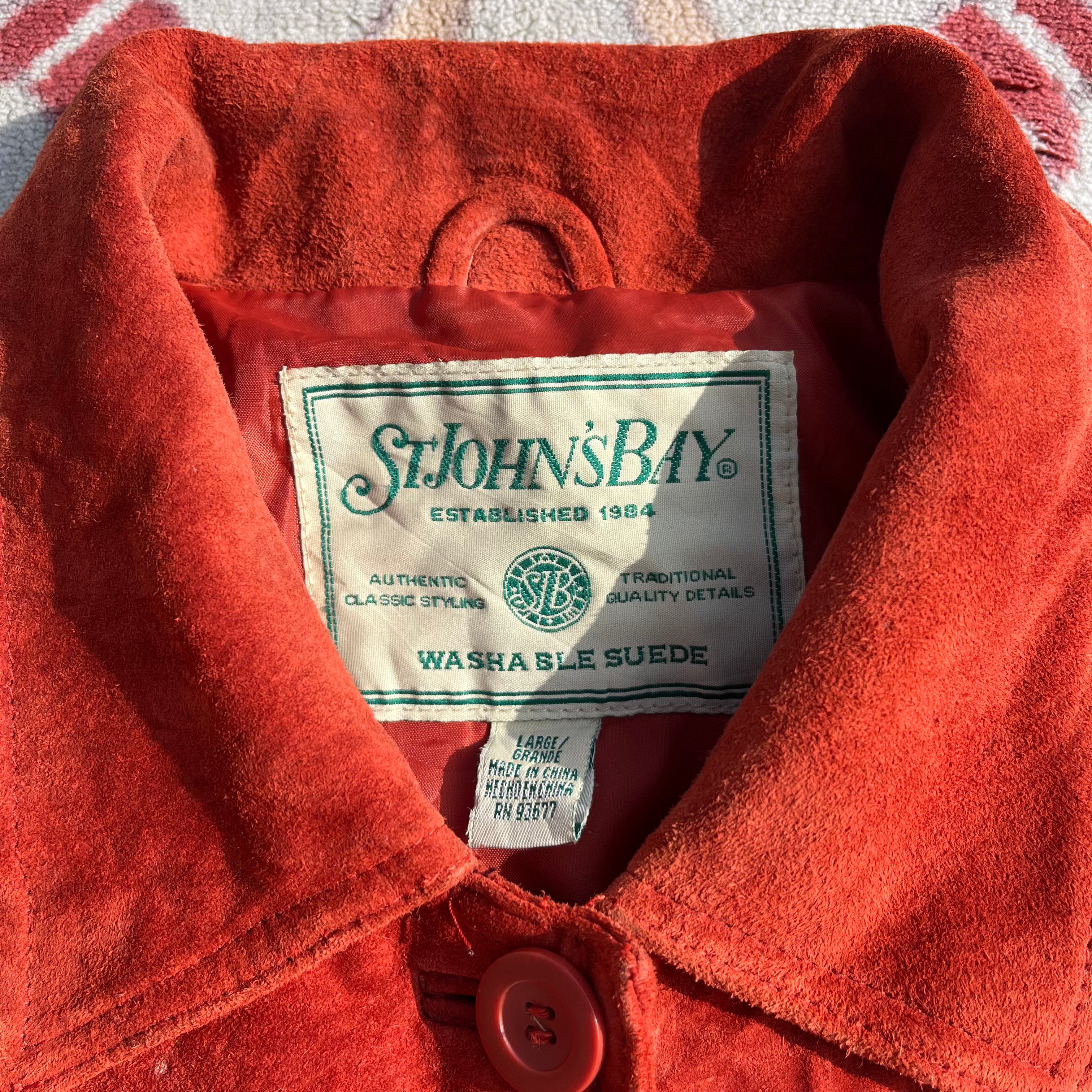 ST. JOHN’S BAY VINTAGE SUEDE JACKET 1990s / Y2K (L)