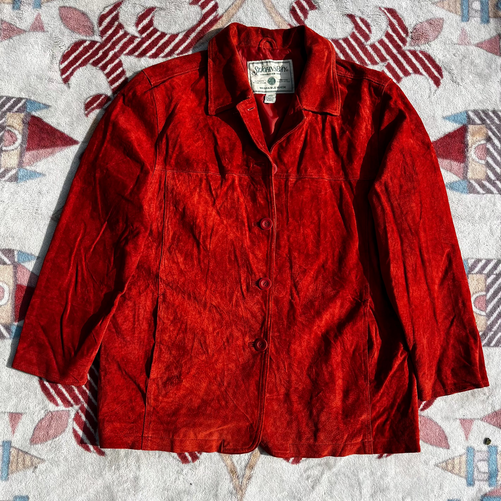 ST. JOHN’S BAY VINTAGE SUEDE JACKET 1990s / Y2K (L)